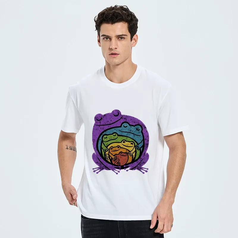 Tokyo-Tiger Rainbow Frogs Hugging Classic T-Shirt