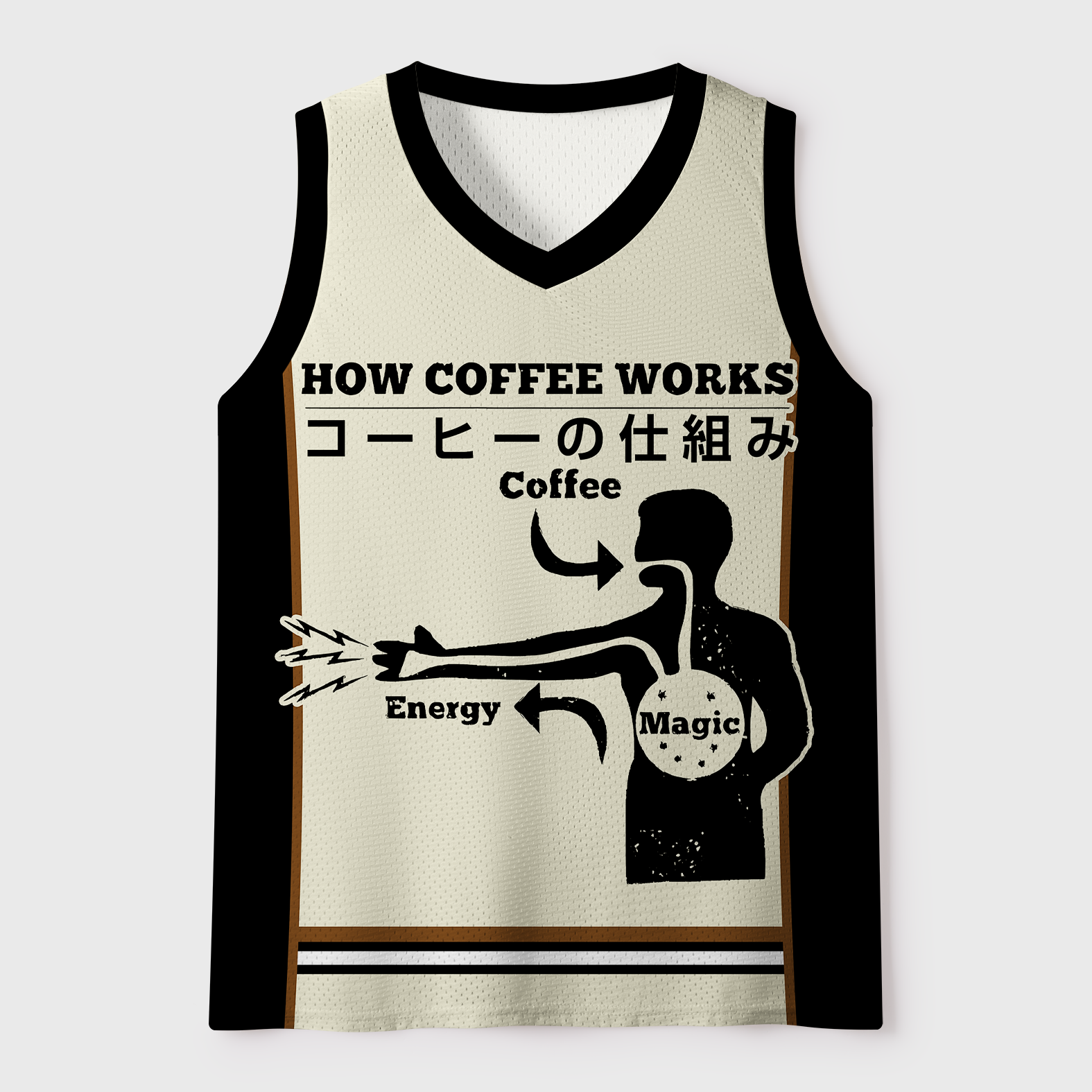 Tokyo-Tiger Coffee:Magic&Energy Mesh Tank Top