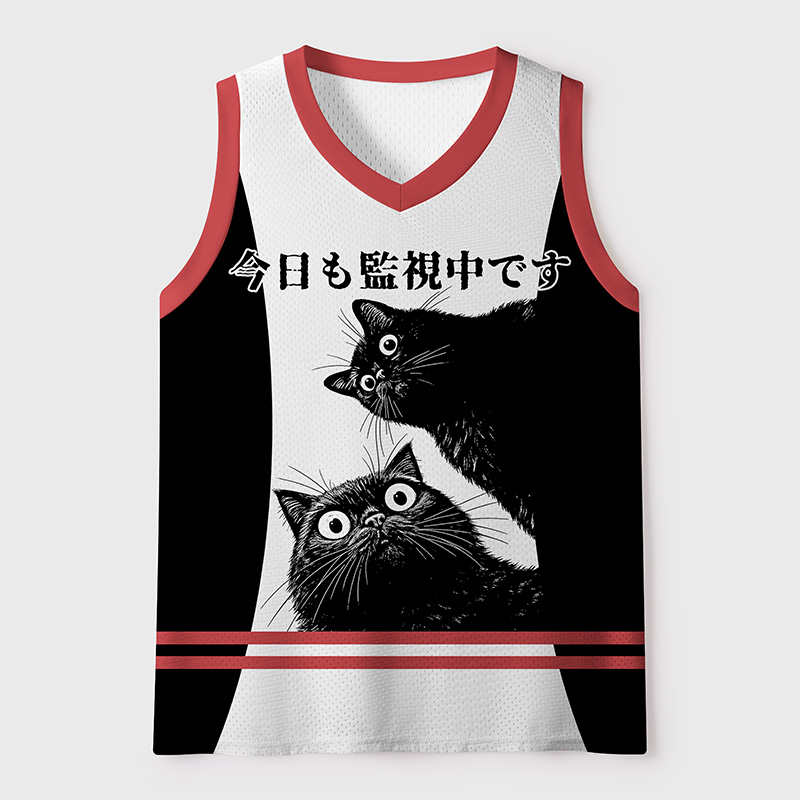 Tokyo-Tiger Today Also Under Cat Surveillance Mesh Tank Top