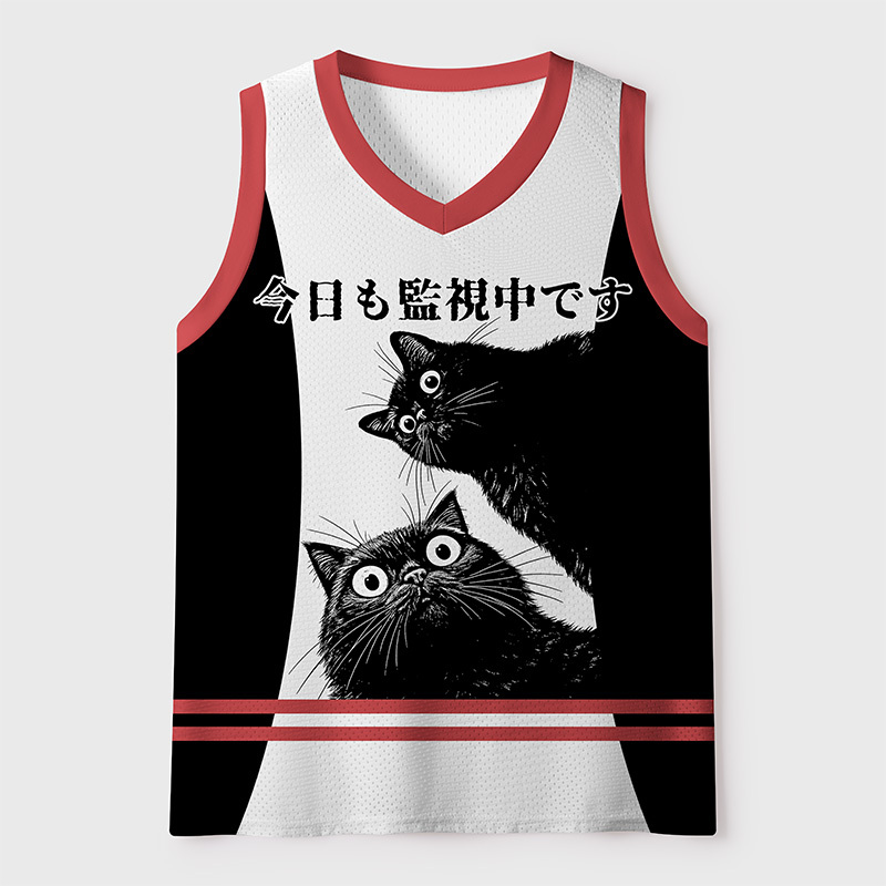 Tokyo-Tiger Today Also Under Cat Surveillance Mesh Tank Top