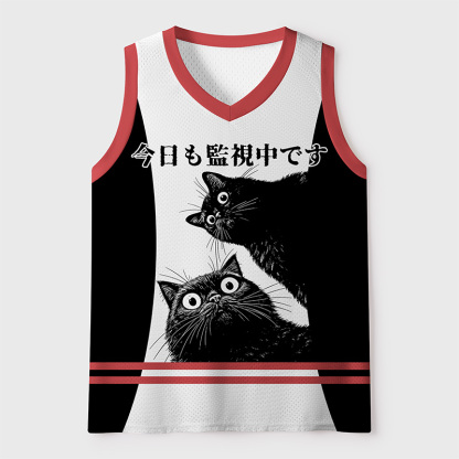 Tokyo-Tiger Today Also Under Cat Surveillance Mesh Tank Top