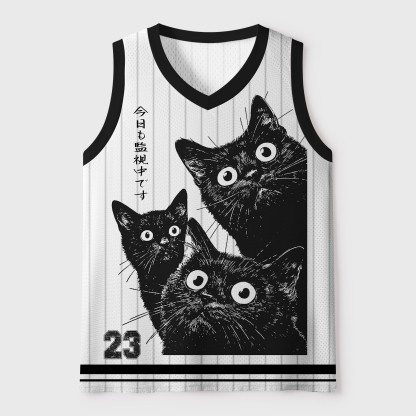 Tokyo-Tiger Under Cat Surveillance Mesh Tank Top