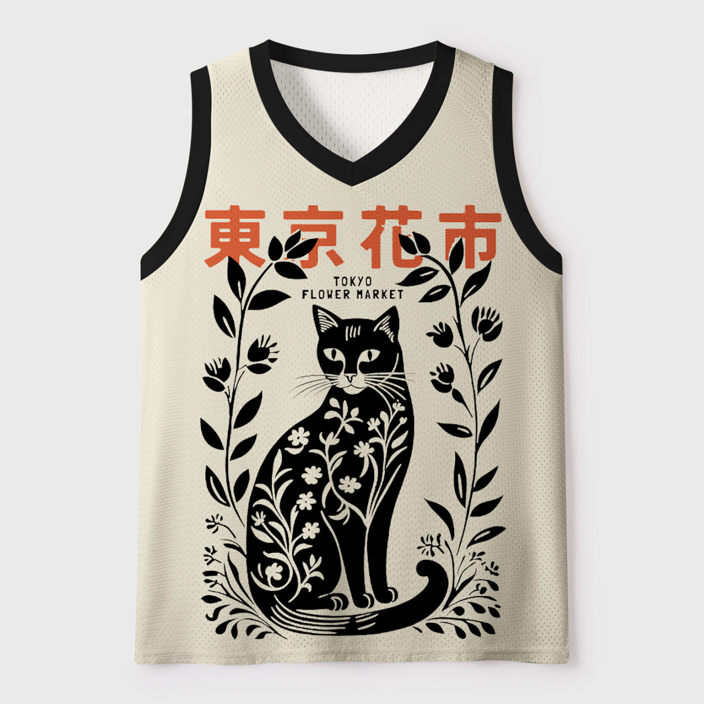 Tokyo-Tiger Tokyo Flower Market Mesh Tank Top