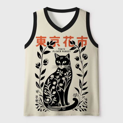 Tokyo-Tiger Tokyo Flower Market Mesh Tank Top