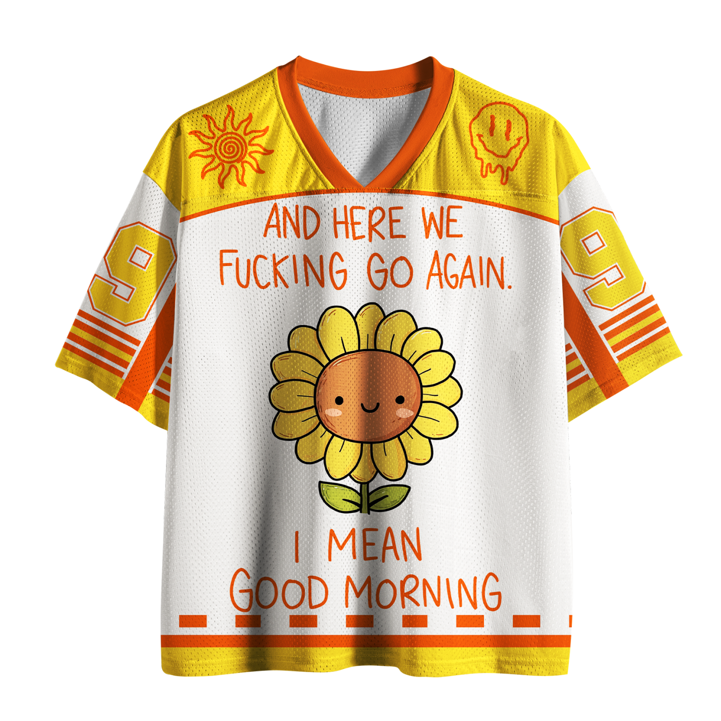 Tokyo-Tiger "And Here We Go Again"Sarcastic Morning Mesh Jersey