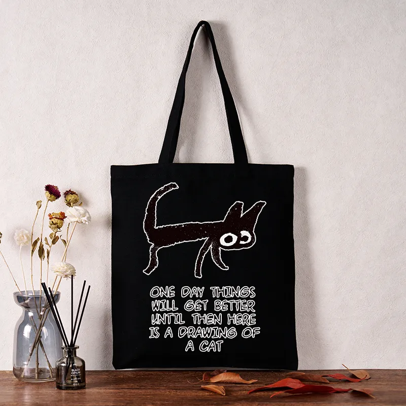 Tokyo-Tiger Cat Cheer Up Drawing Tote Bag