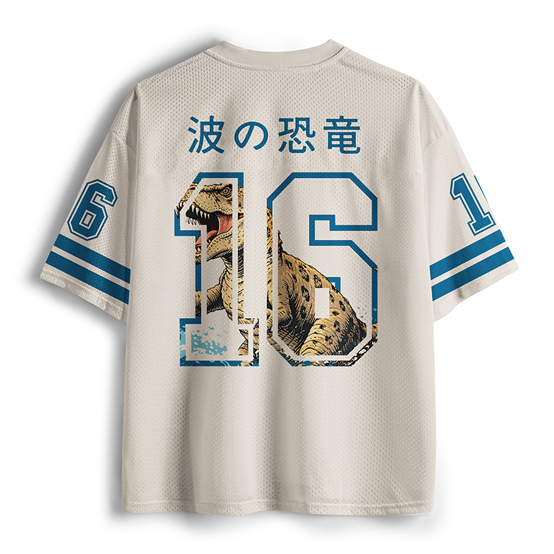 Tokyo-Tiger Dinosaur Of The Waves Mesh Jersey
