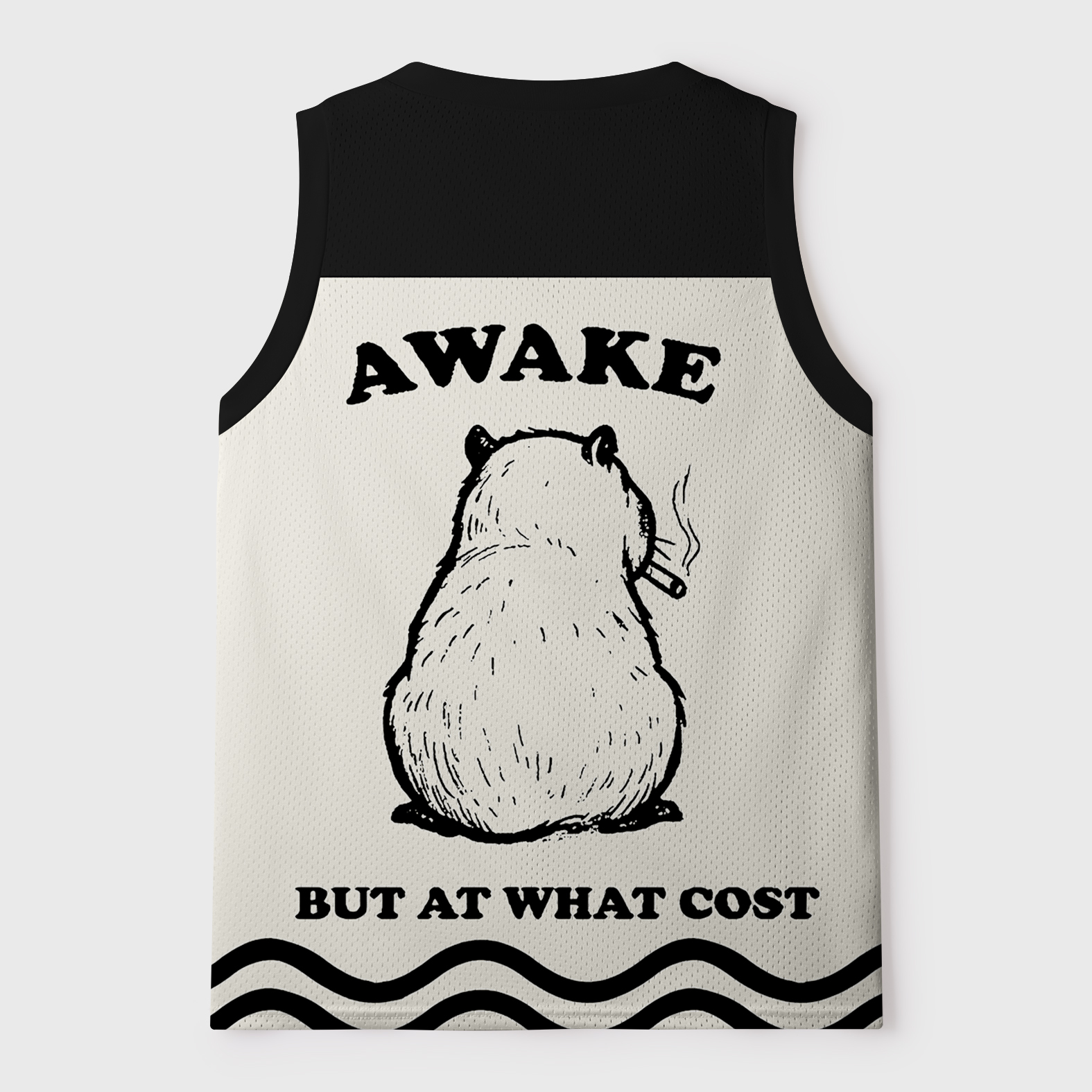 Tokyo-Tiger Smoking Capybara Mesh Tank Top