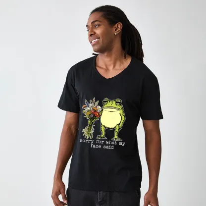 Tokyo-Tiger Frog Sorry Mode Activated V-Neck Classic T-Shirt