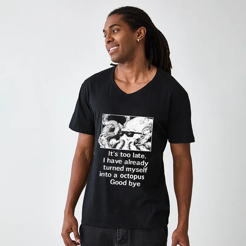 Tokyo-Tiger Octopus Meme I Disappeared Completely V-Neck Classic T-Shirt