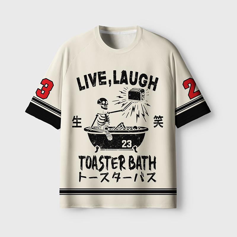 Tokyo-Tiger Funny Electric Shock Skeleton Quick-drying T-shirt