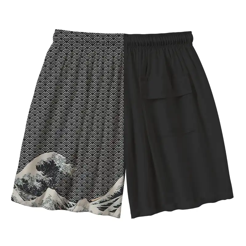 Tokyo-Tiger Half Of The Wave Aloha Mens Swim Trunks