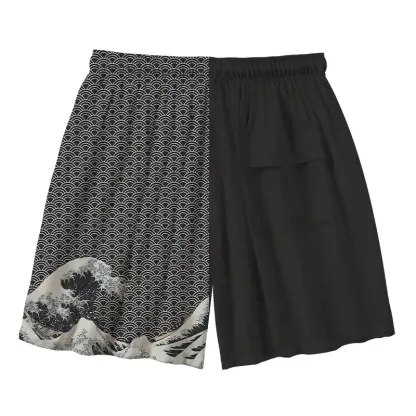 Tokyo-Tiger Half Of The Wave Aloha Mens Swim Trunks