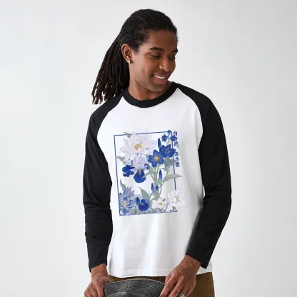 Tokyo-Tiger Blossoms Of The Firmament Raglan Long Sleeve T-shirt