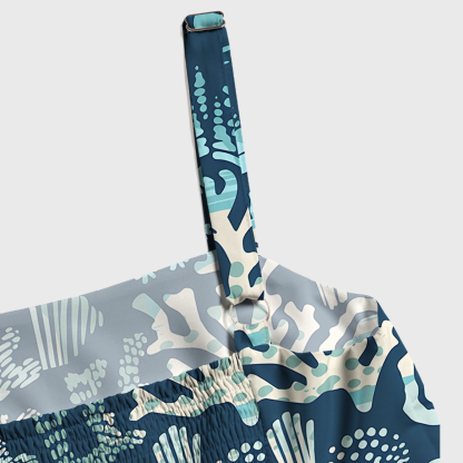 Tokyo-Tiger Ocean Coral Maxi Dress