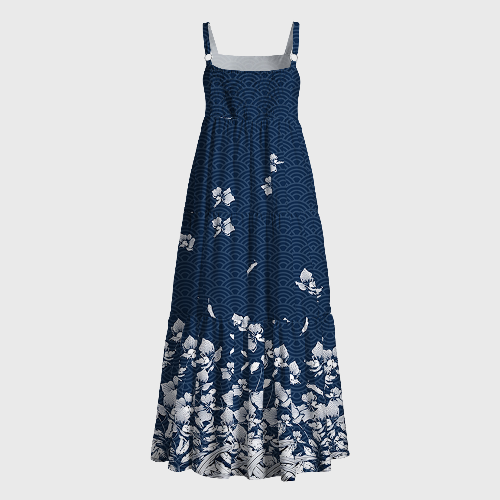 Tokyo-Tiger Falling Petals Maxi Dress