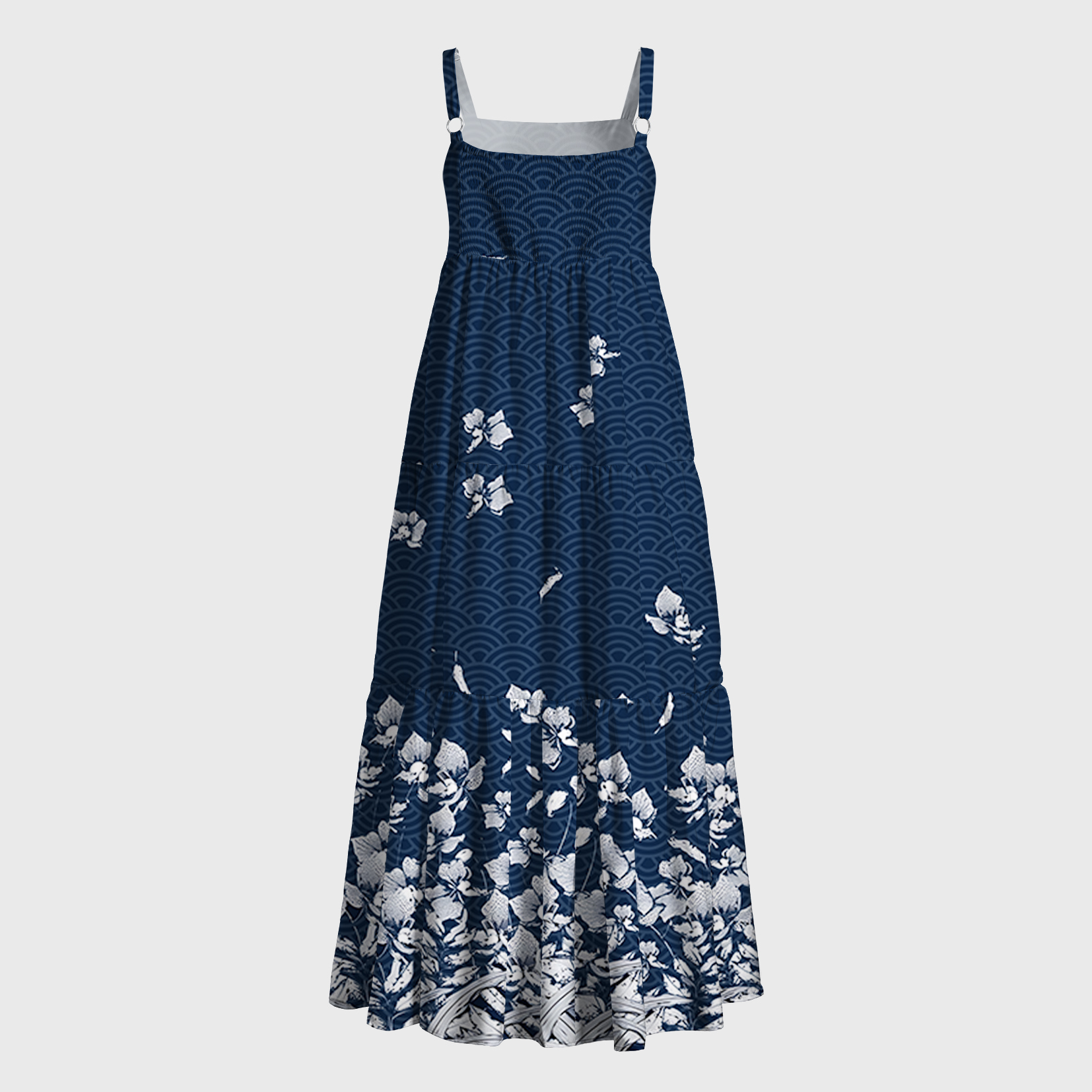 Tokyo-Tiger Falling Petals Maxi Dress