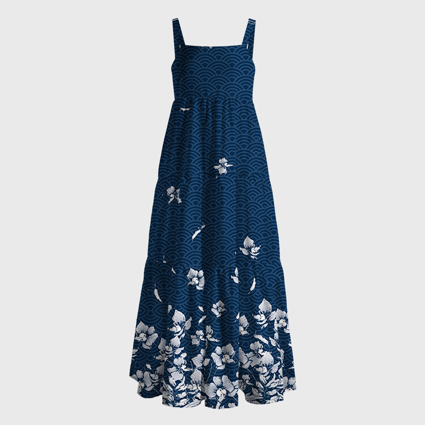 Tokyo-Tiger Falling Petals Maxi Dress