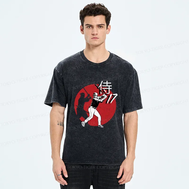Tokyo-Tiger Ninja Baseball Washed T-Shirt