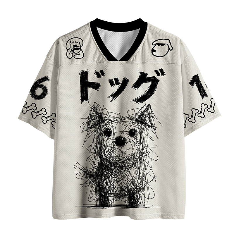 Tokyo-Tiger Linear Pup Mesh Jersey