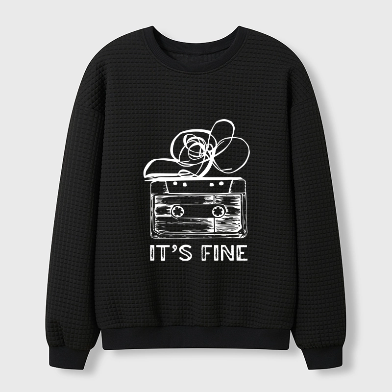 Tokyo-Tiger Cassette Fine Meme Waffle Sweatshirt