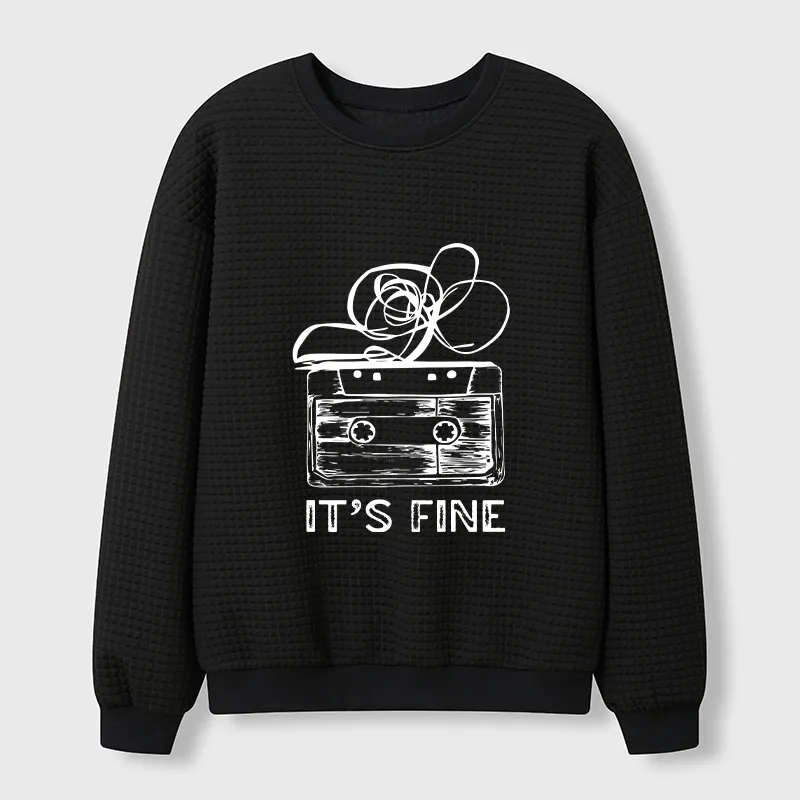 Tokyo-Tiger Cassette Fine Meme Waffle Sweatshirt