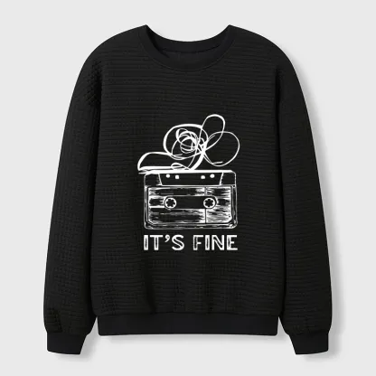Tokyo-Tiger Cassette Fine Meme Waffle Sweatshirt