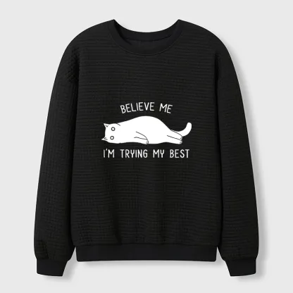 Tokyo-Tiger When Life Is Hard Nap First Waffle Sweatshirt