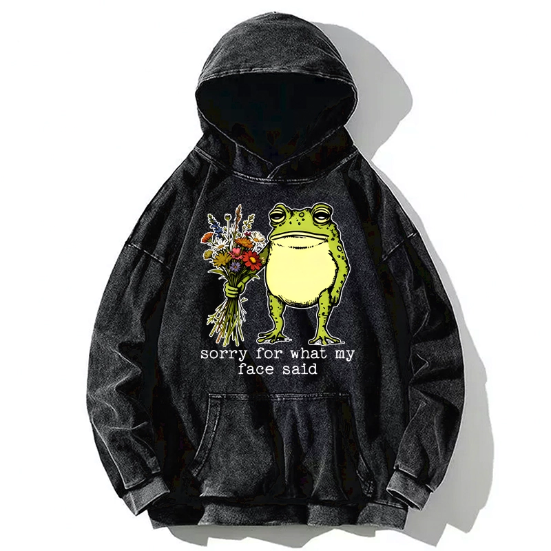 Tokyo-Tiger Frog Sorry Mode Activated Washed Hoodie