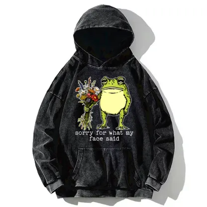 Tokyo-Tiger Frog Sorry Mode Activated Washed Hoodie
