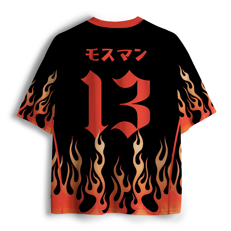 Tokyo-Tiger Mothman Eats Japanese Ramen Mesh Jersey