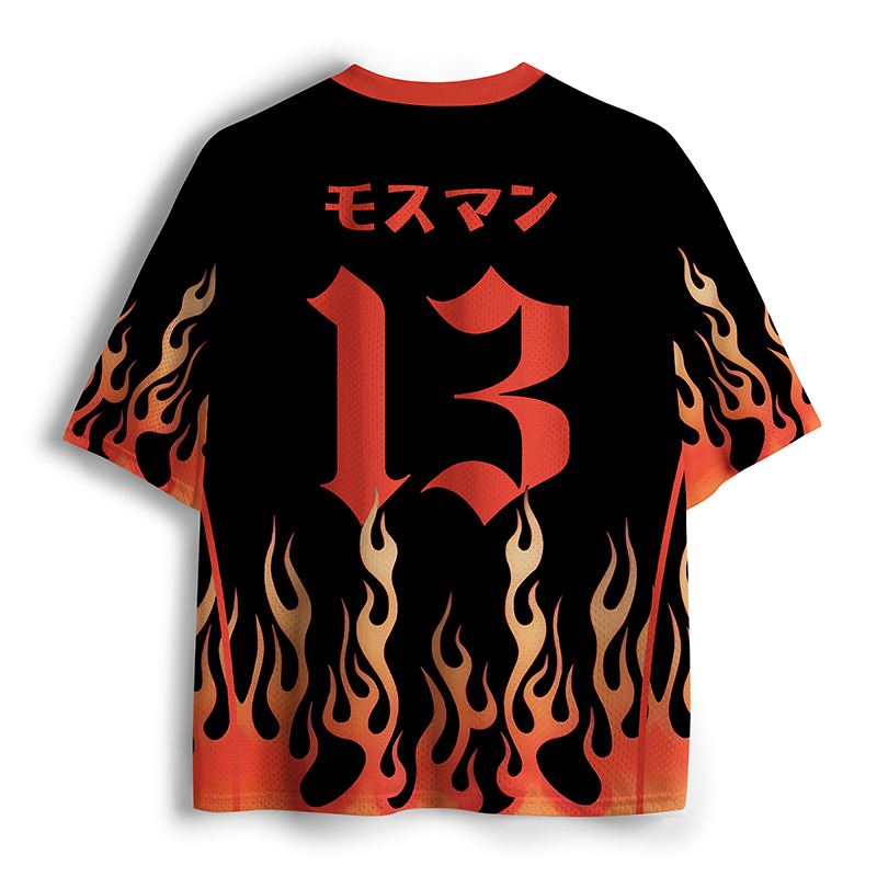 Tokyo-Tiger Mothman Eats Japanese Ramen Mesh Jersey