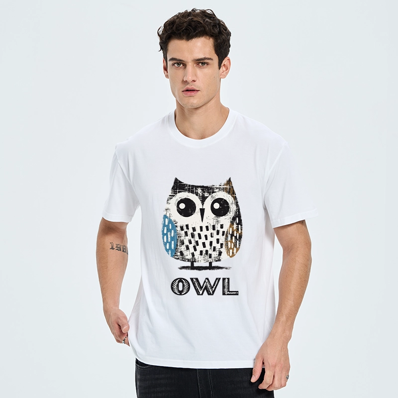 Tokyo-Tiger Minimalist Owl Illustration Print Classic T-Shirt