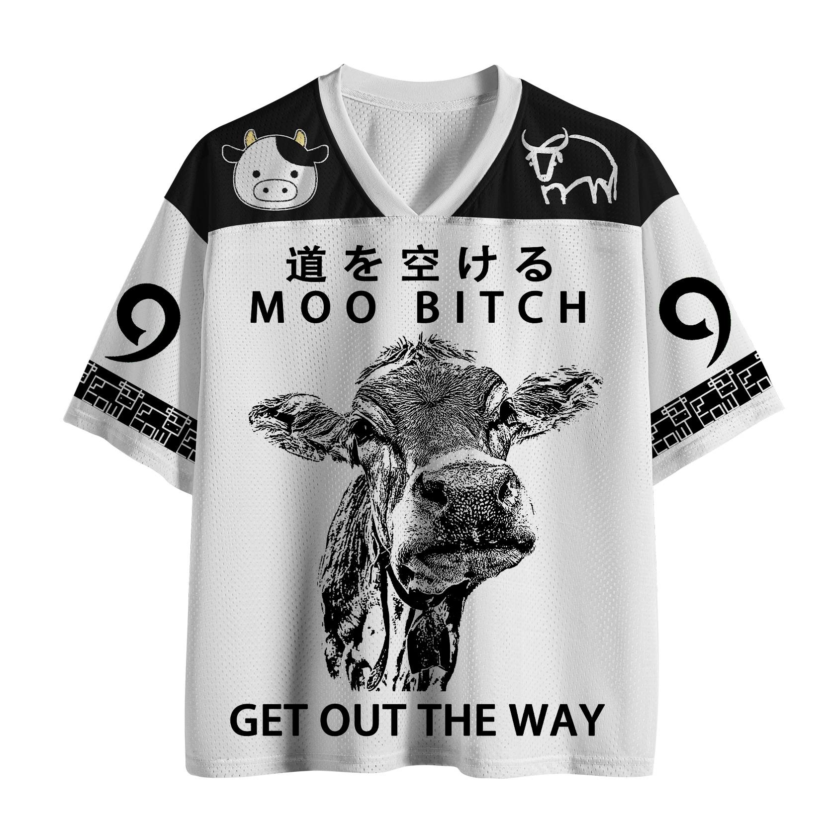 Tokyo-Tiger Funny Cow：Moo Bitch Get Out The Way Mesh Jersey