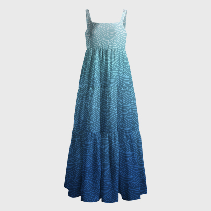 Tokyo-Tiger The Great Wave Maxi Dress