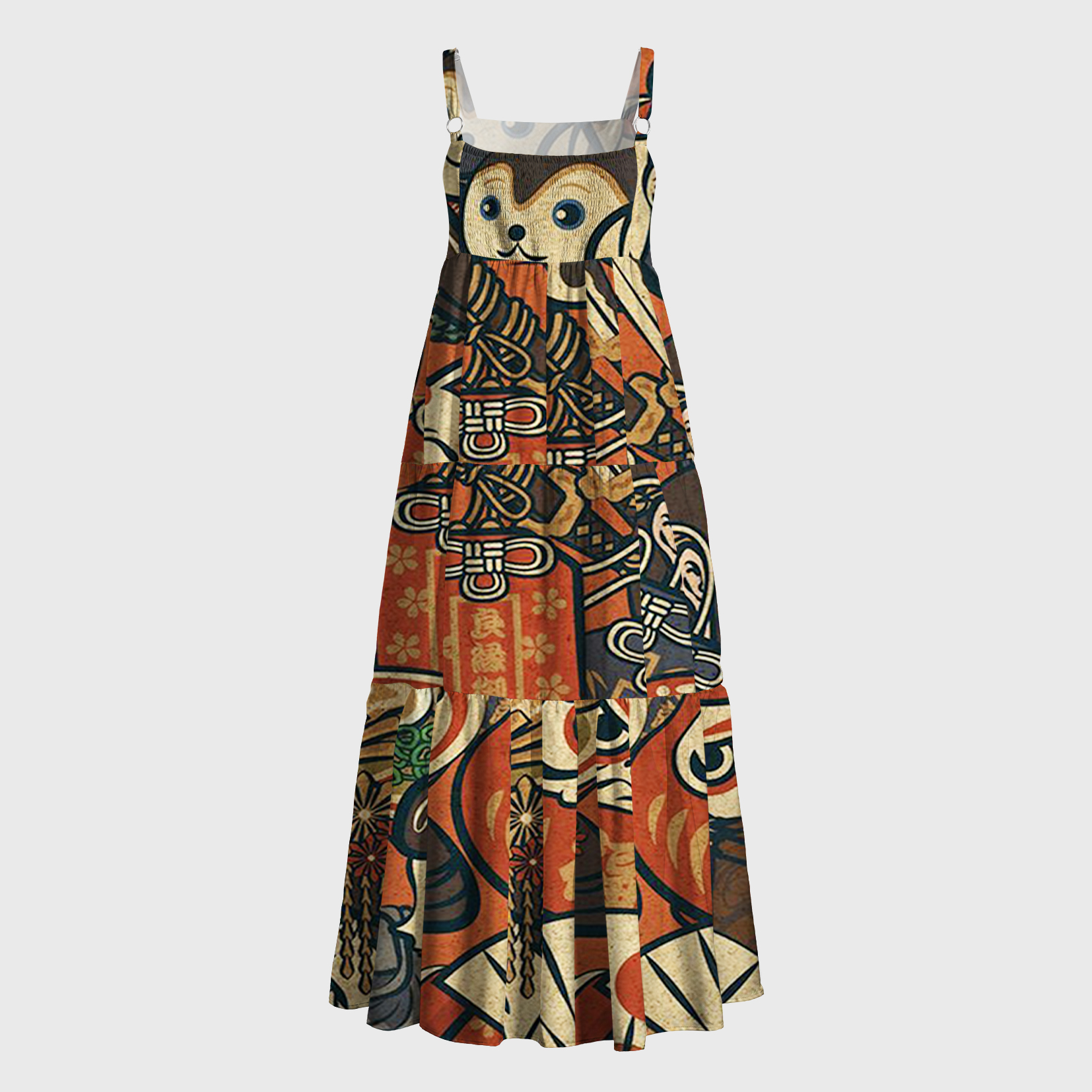 Tokyo-Tiger Japanese Traditional Elements Maxi Dress