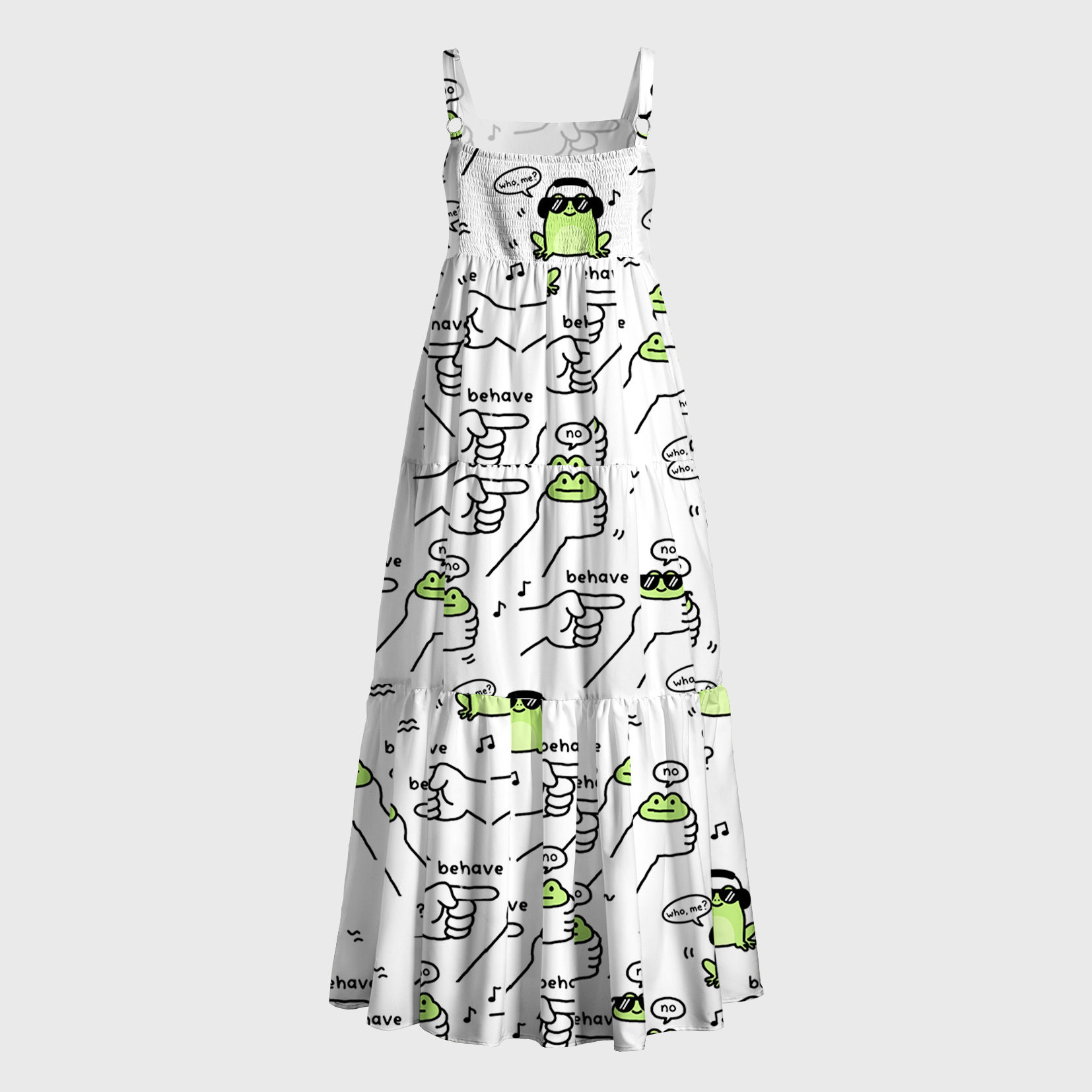 Tokyo-Tiger Japanese Dishonest Frog Maxi Dress