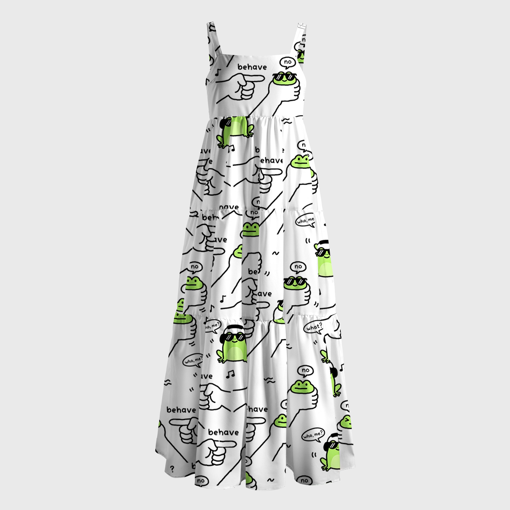 Tokyo-Tiger Japanese Dishonest Frog Maxi Dress
