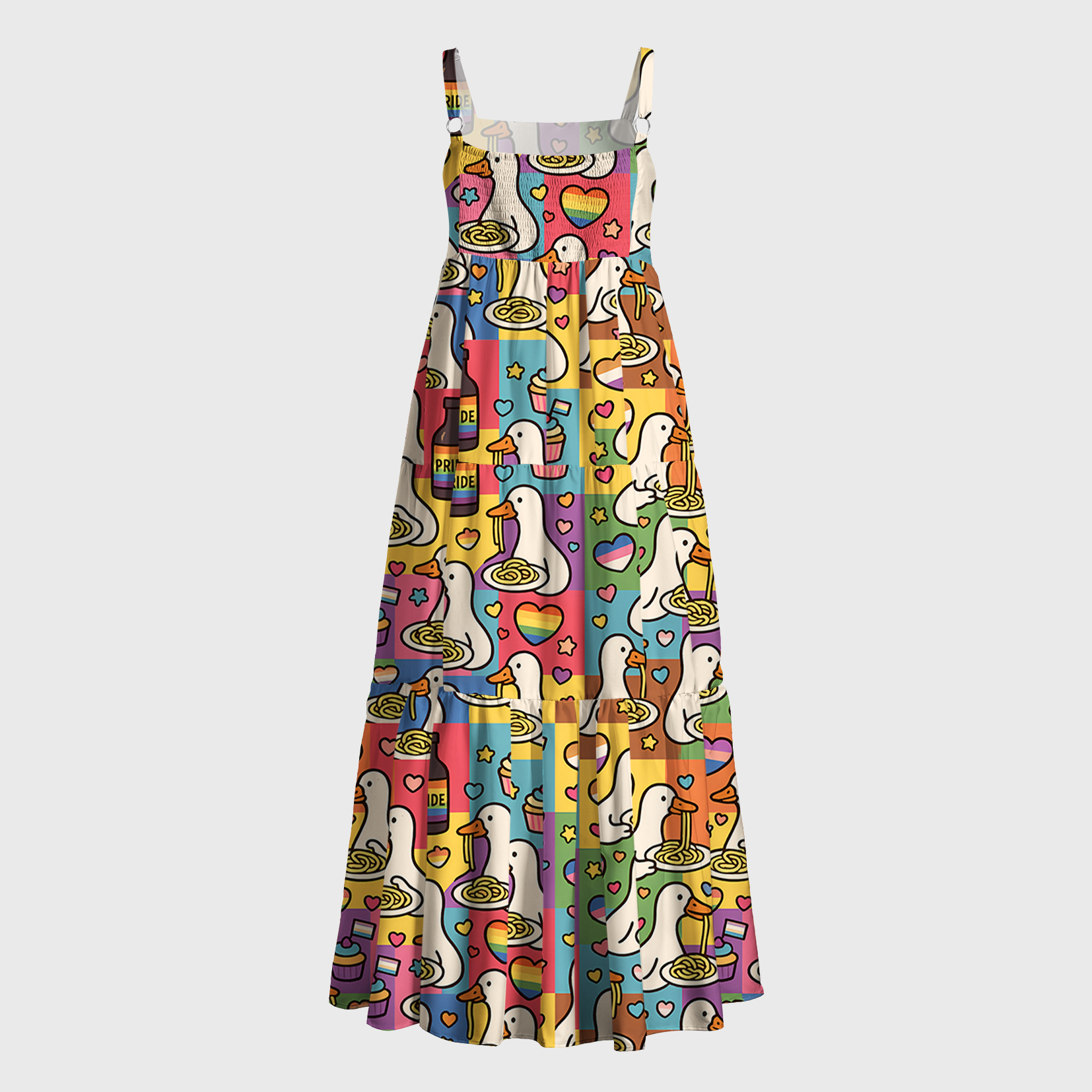 Tokyo-Tiger More Spaghetti Less Upsetti Proud Goose Maxi Dress