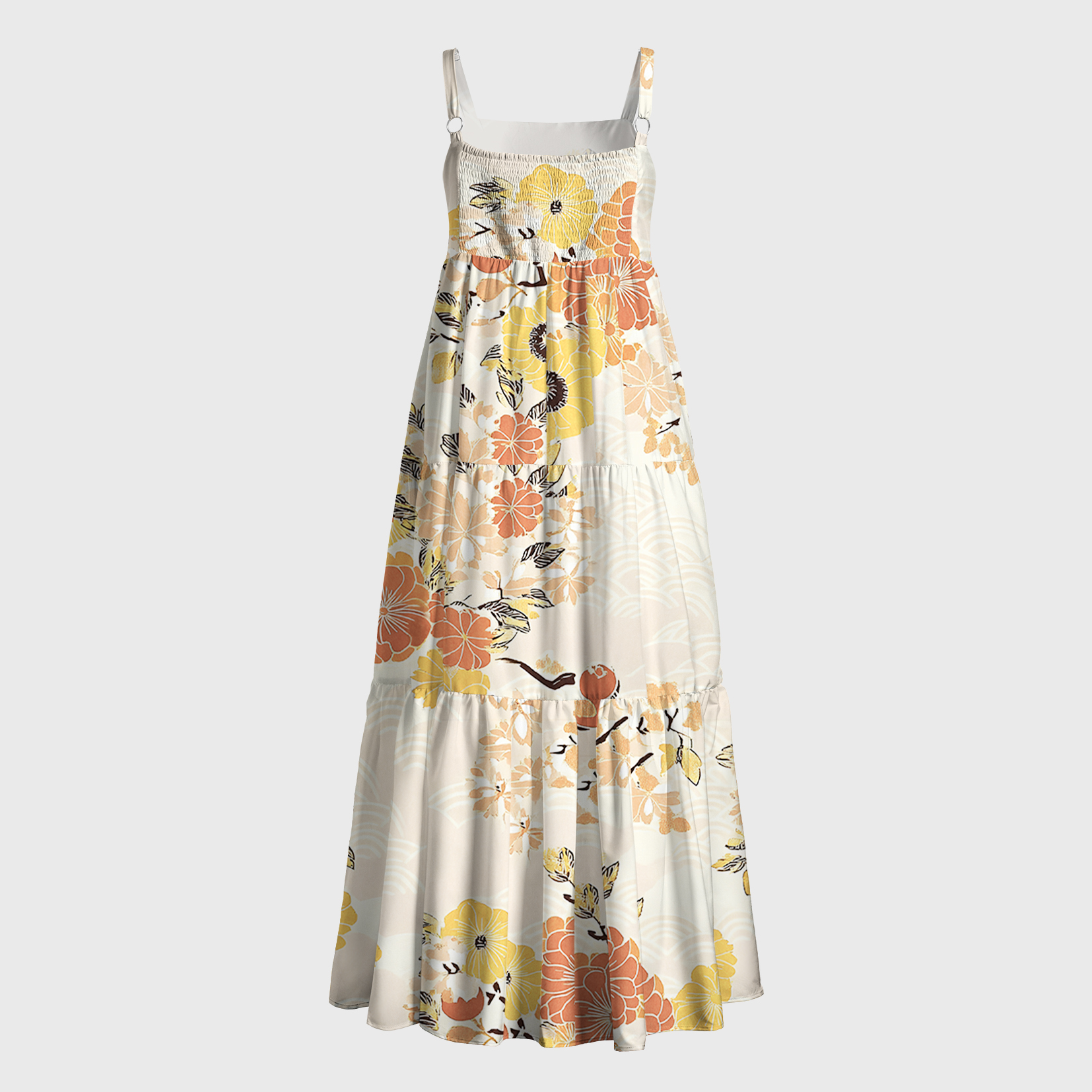 Tokyo-Tiger Fruitful Flower Maxi Dress