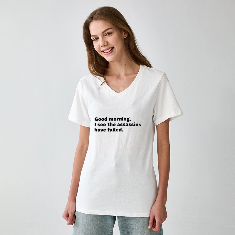Tokyo-Tiger Assassins Failed Morning Quote Art V-Neck Classic T-Shirt
