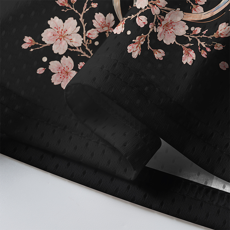Tokyo-Tiger Koi In Sakura Mesh Jersey