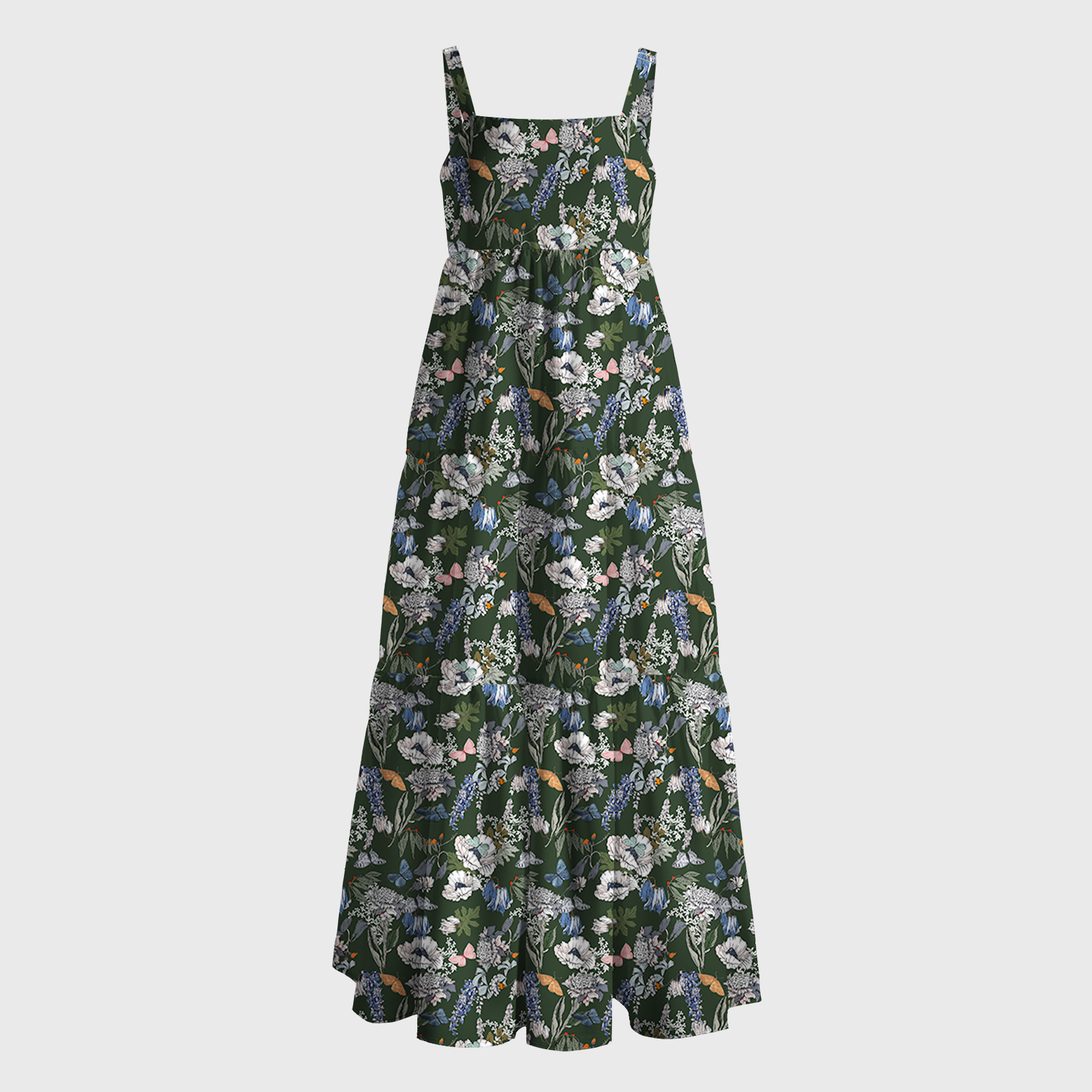 Tokyo-Tiger Garden Blooms Maxi Dress