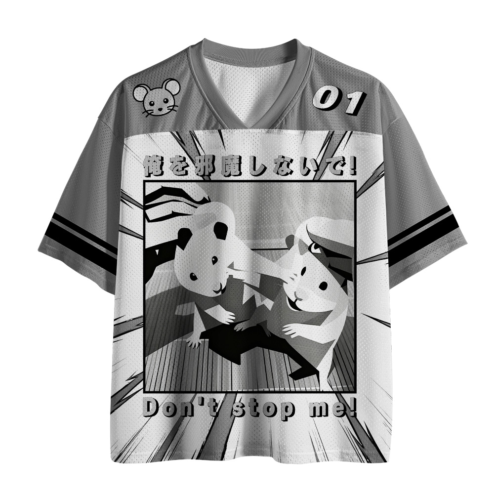 Tokyo-Tiger Funny Manga battle mouse Meme Mesh Jersey