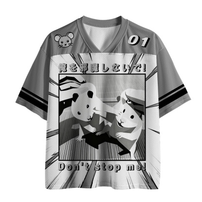 Tokyo-Tiger Funny Manga battle mouse Meme Mesh Jersey