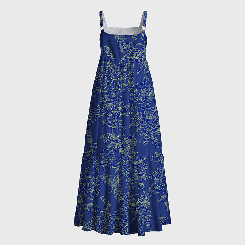 Tokyo-Tiger The Artistic Beauty Of Flowers Maxi Dress