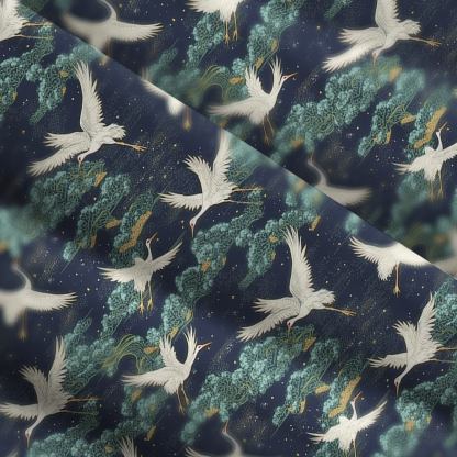 Tokyo-Tiger Cranes And Clouds Maxi Dress