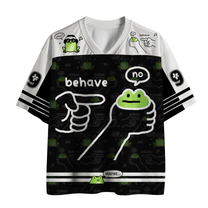 Tokyo-Tiger Funny Japanese Dishonest Frog Mesh Jersey