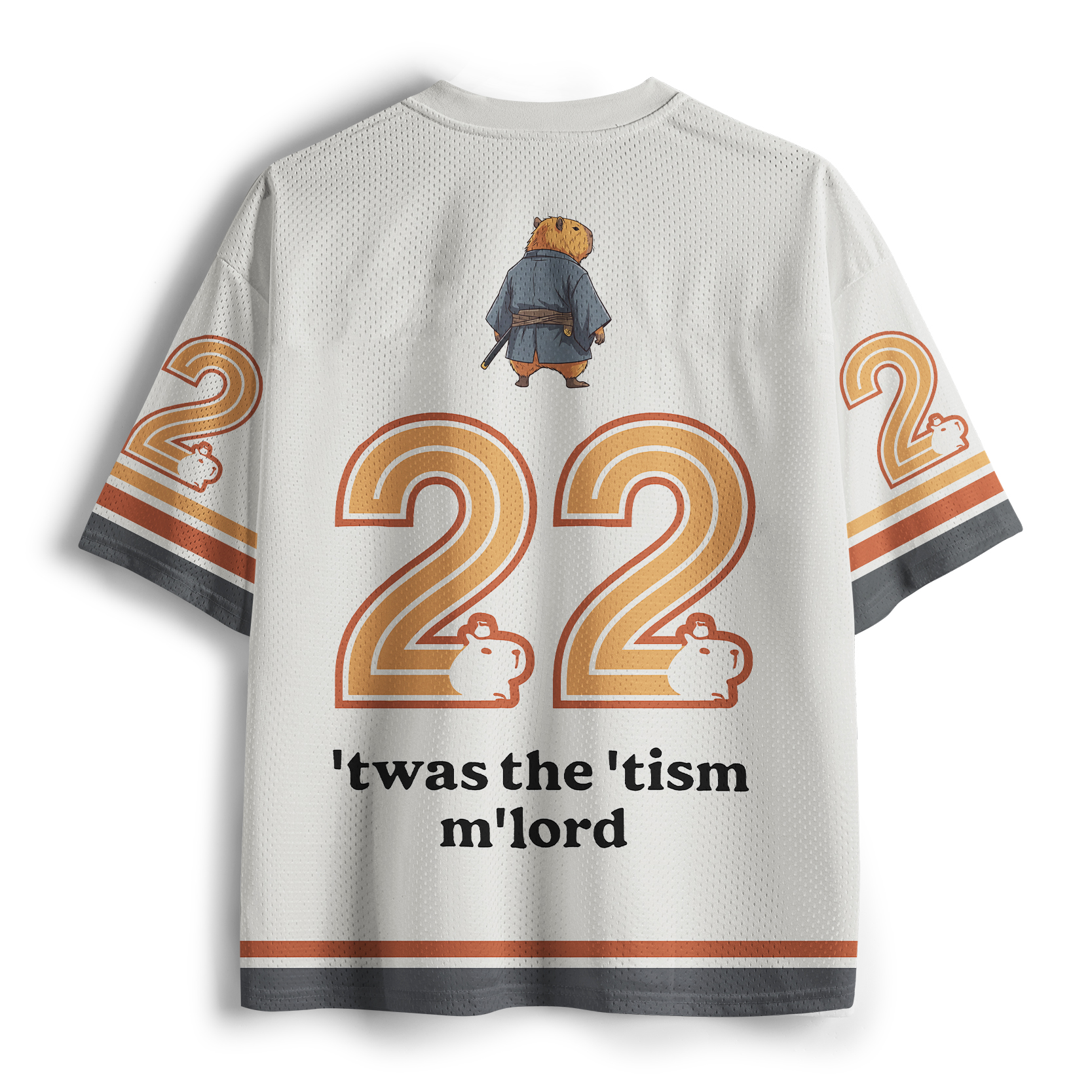Tokyo-Tiger Focused Samurai Capybara Mesh Jersey