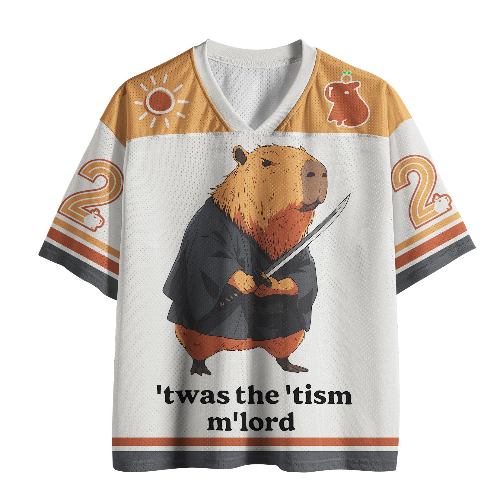 Tokyo-Tiger Focused Samurai Capybara Mesh Jersey